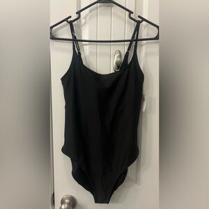 Old Navy Black One-Piece Swimsuit Higher Back New with Tags